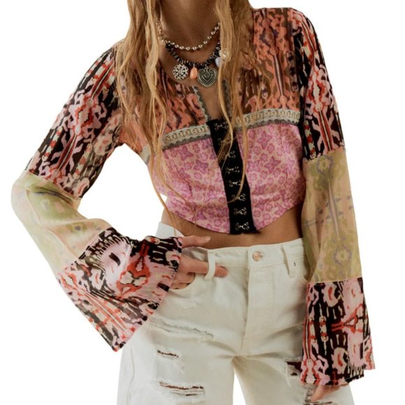 Free People Tops - Free People Walk That Way Print Top - Large